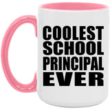 Coolest School Principal Ever - 15oz Accent Mug Pink
