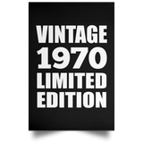 54th Birthday Vintage 1970 Limited Edition - Poster Portrait
