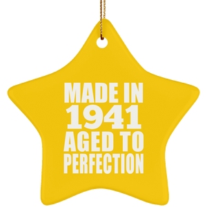 83rd Birthday Made In 1941 Aged to Perfection - Star Ornament