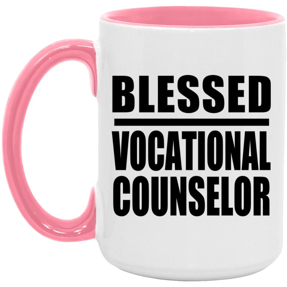 Blessed Vocational Counselor - 15oz Accent Mug Pink