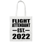 Flight Attendant Established EST. 2022 - Tote Bag White