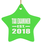 Tax Examiner Established EST. 2018 - Star Ornament