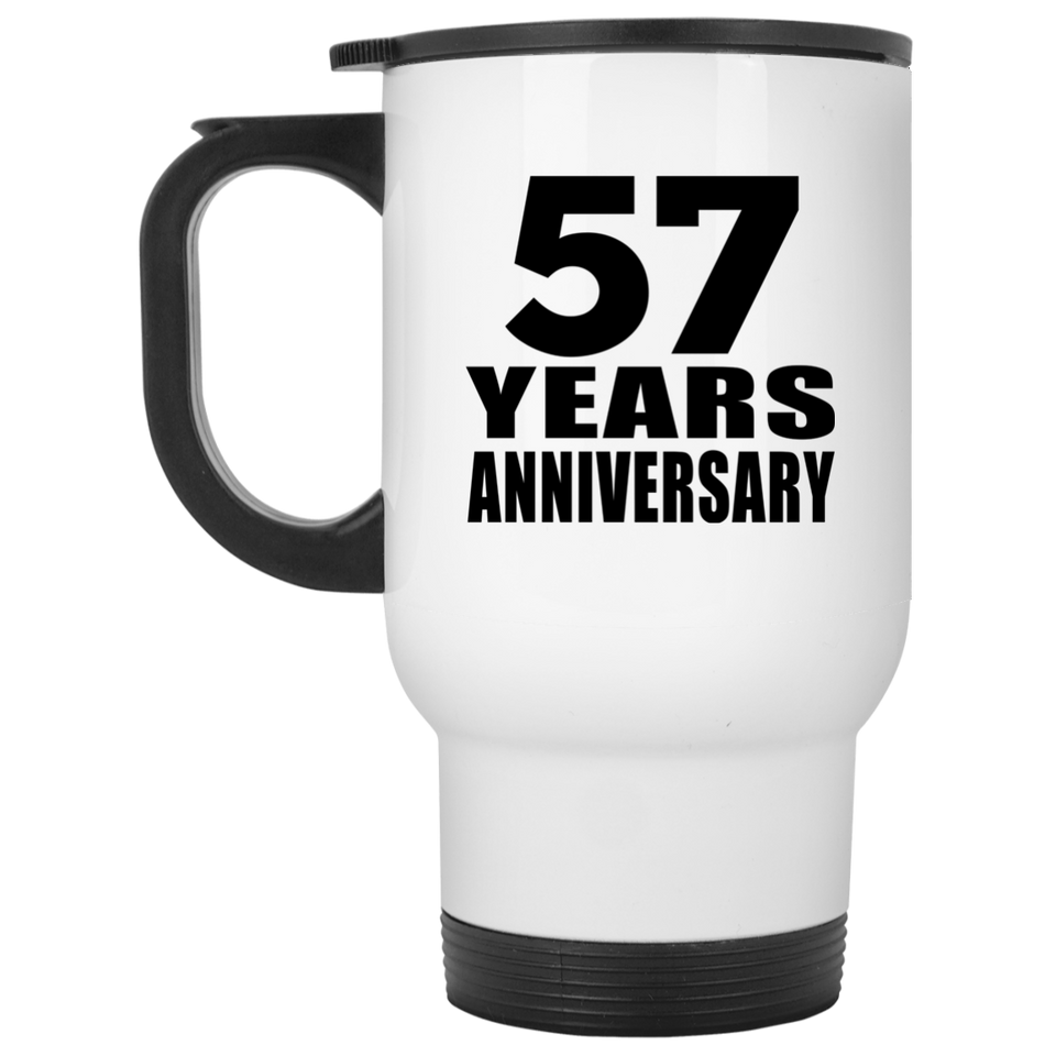 57th Anniversary 57 Years - White Travel Mug