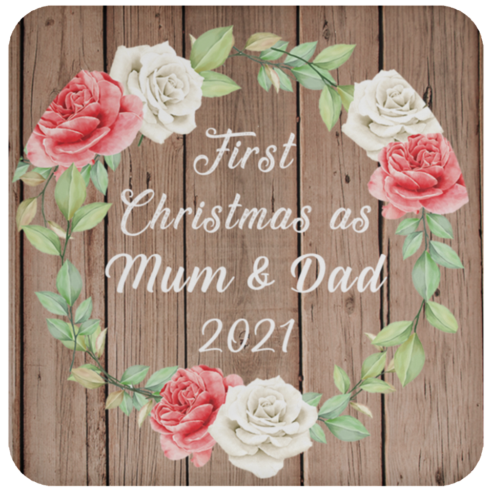 First Christmas As Mum & Dad 2021 - Drink Coaster B