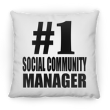 Number One #1 Social Community Manager - Throw Pillow