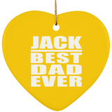 Jack Best Dad Ever - Heart Ornament