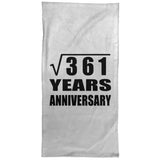 19th Anniversary Square Root of 361 Years Anniversary - Hand Towel