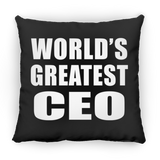 World's Greatest CEO - Throw Pillow Black