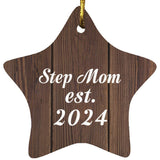 Step Mom Established Est. 2024 - Star Ornament D