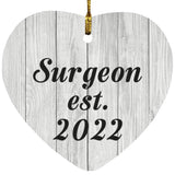 Surgeon Established Est. 2022 - Heart Ornament F