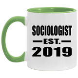 Sociologist Established EST. 2019 - 11oz Accent Mug Green
