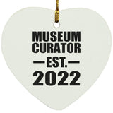 Museum Curator Established EST. 2022 - Heart Ornament