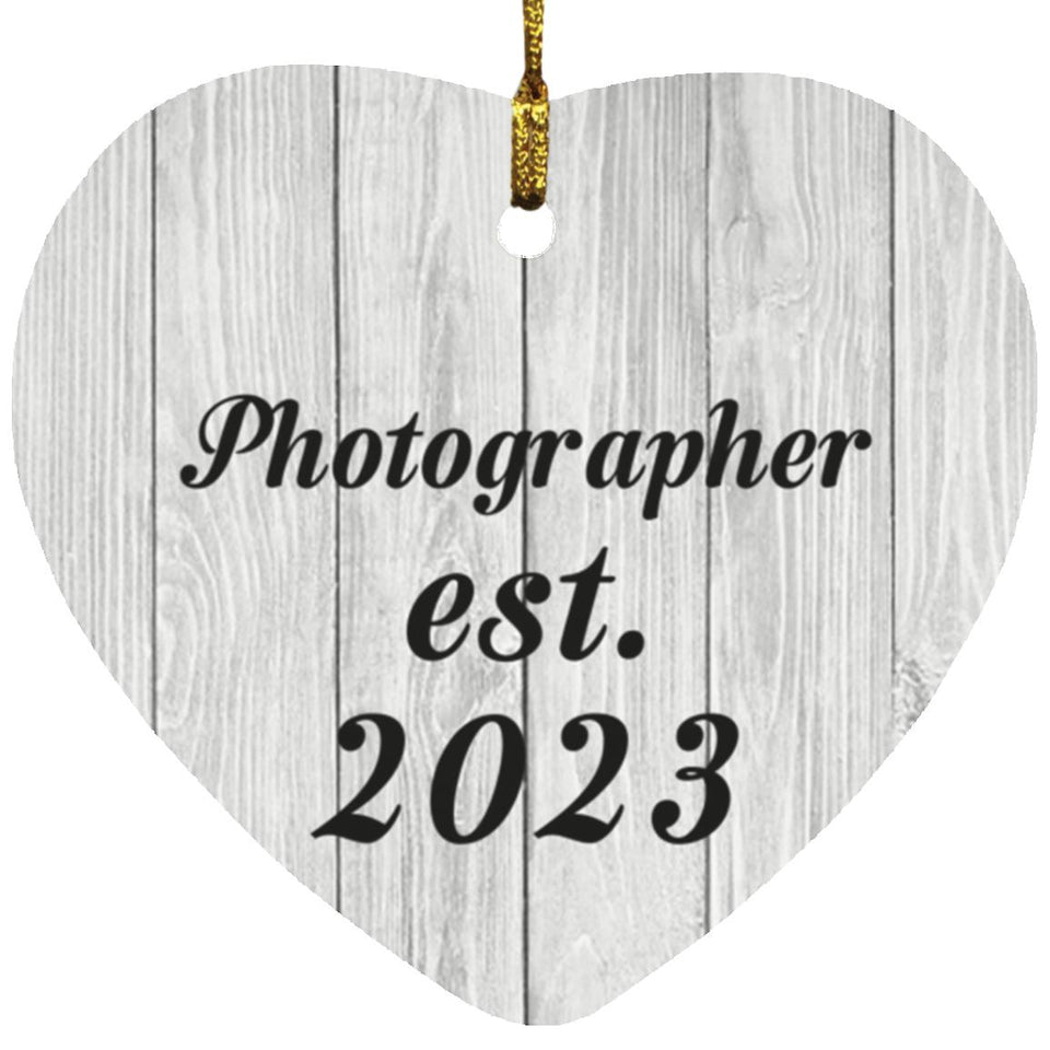 Photographer Established Est. 2023 - Heart Ornament F