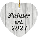 Painter Established Est. 2024 - Heart Ornament F