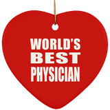 World's Best Physician - Heart Ornament
