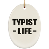 Typist Life - Oval Ornament