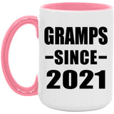 Gramps Since 2021 - 15oz Accent Mug Pink