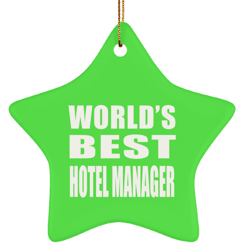 World's Best Hotel Manager - Star Ornament