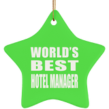 World's Best Hotel Manager - Star Ornament