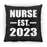 Nurse Established EST. 2023 - Throw Pillow Black