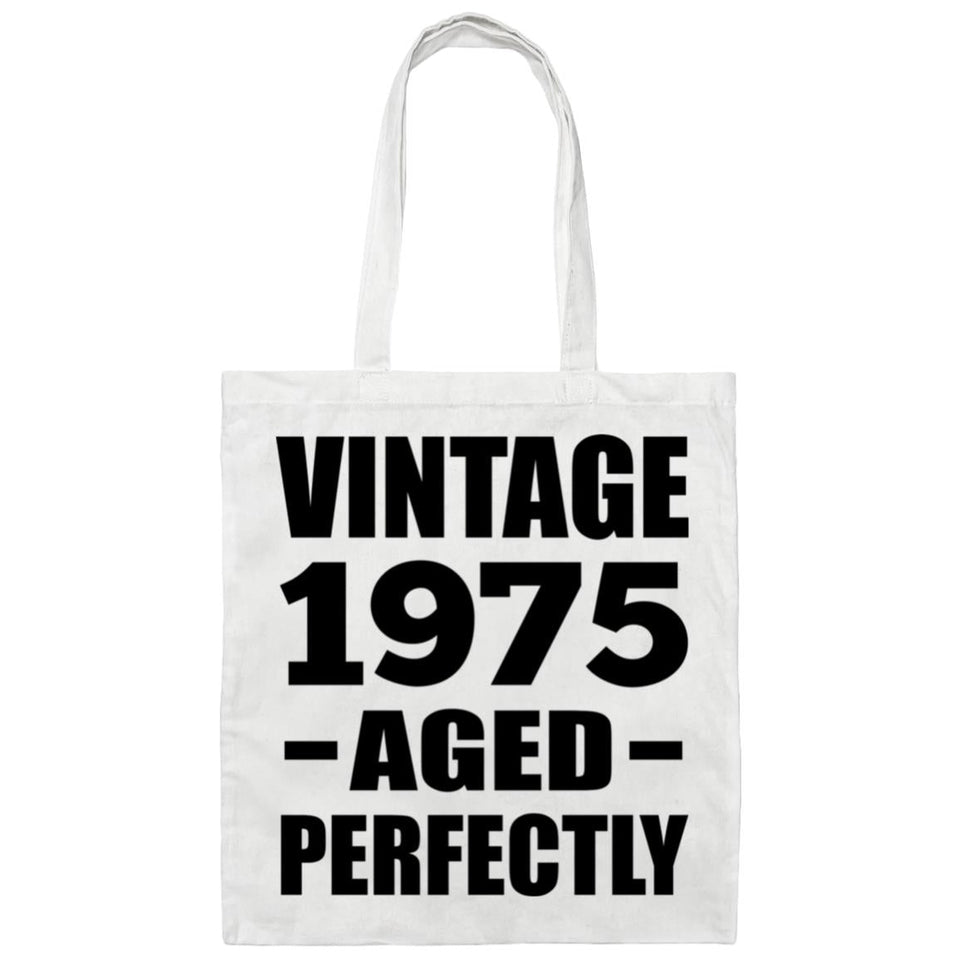 49th Birthday Vintage 1975 Aged Perfectly - Tote Bag White