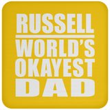 Russell World's Okayest Dad - Drink Coaster