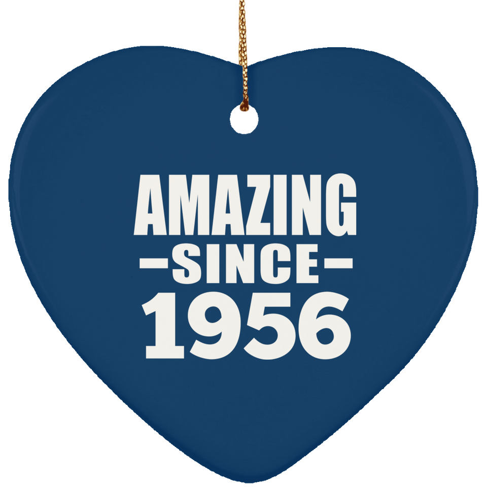 68th Birthday Amazing Since 1956 - Heart Ornament