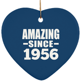 68th Birthday Amazing Since 1956 - Heart Ornament