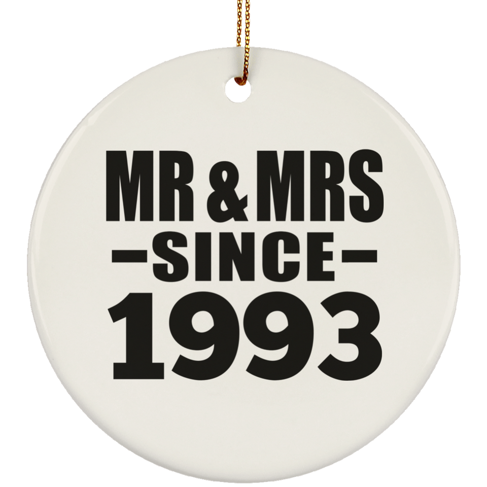 31st Anniversary Mr & Mrs Since 1993 - Circle Ornament