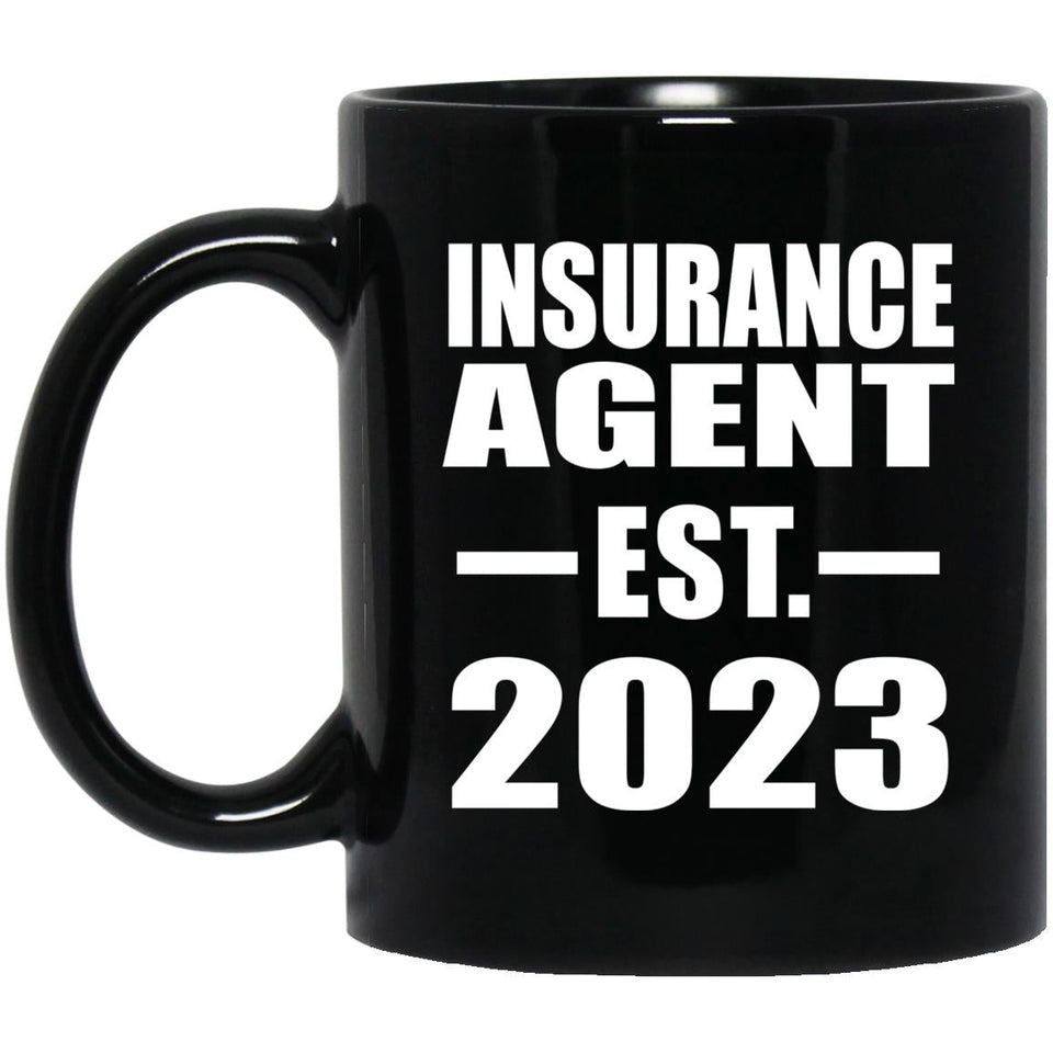 Insurance Agent Established EST. 2023 - 11oz Coffee Mug Black
