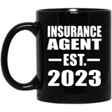 Insurance Agent Established EST. 2023 - 11oz Coffee Mug Black