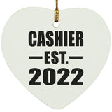 Cashier Established EST. 2022 - Heart Ornament