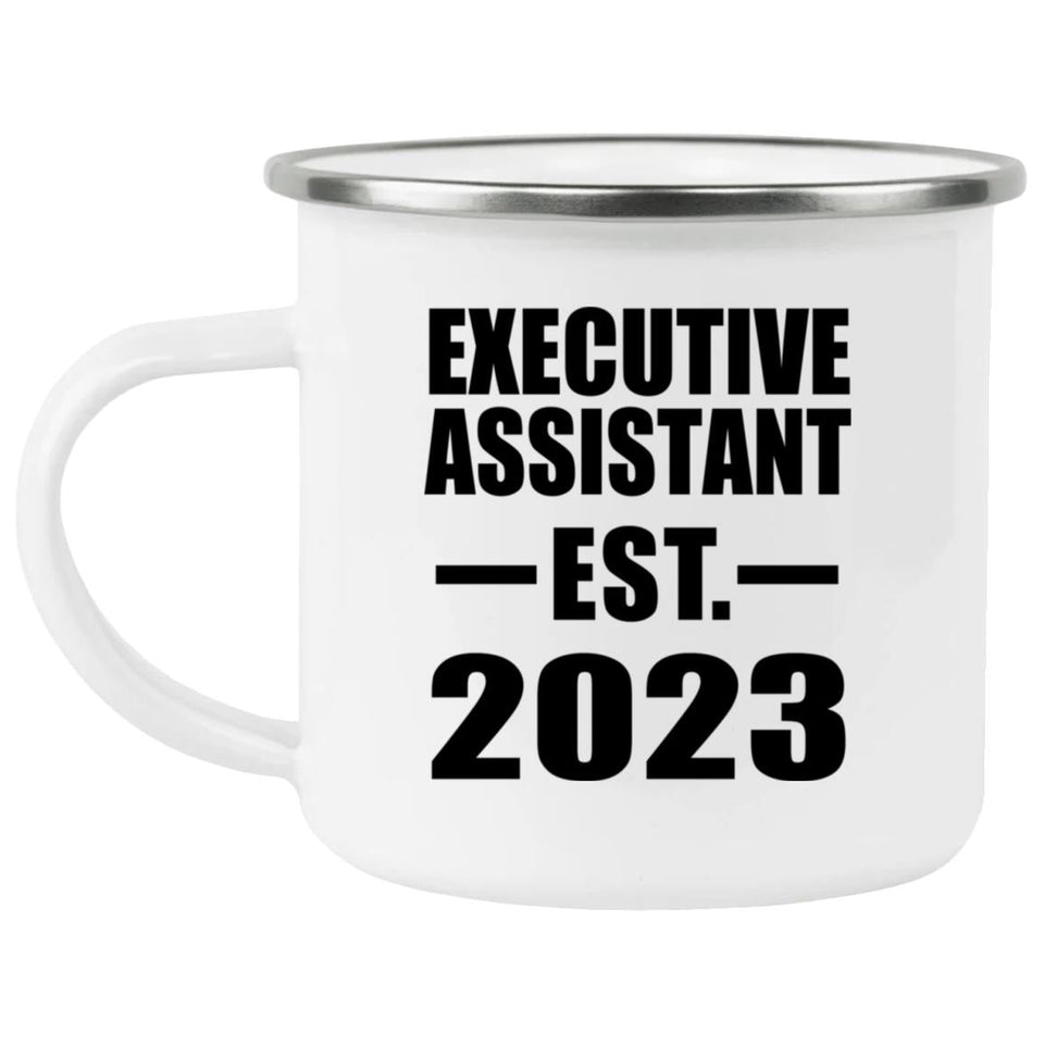 Executive Assistant Established EST. 2023 - 12oz Camping Mug