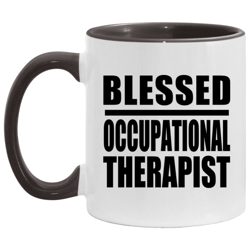 Blessed Occupational Therapist - 11oz Accent Mug Black