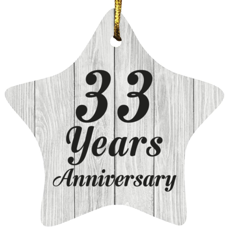 33rd Anniversary 33 Years Anniversary - Star Ornament F