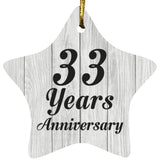 33rd Anniversary 33 Years Anniversary - Star Ornament F