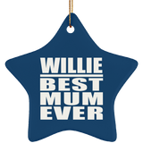 Willie Best Mum Ever - Star Ornament