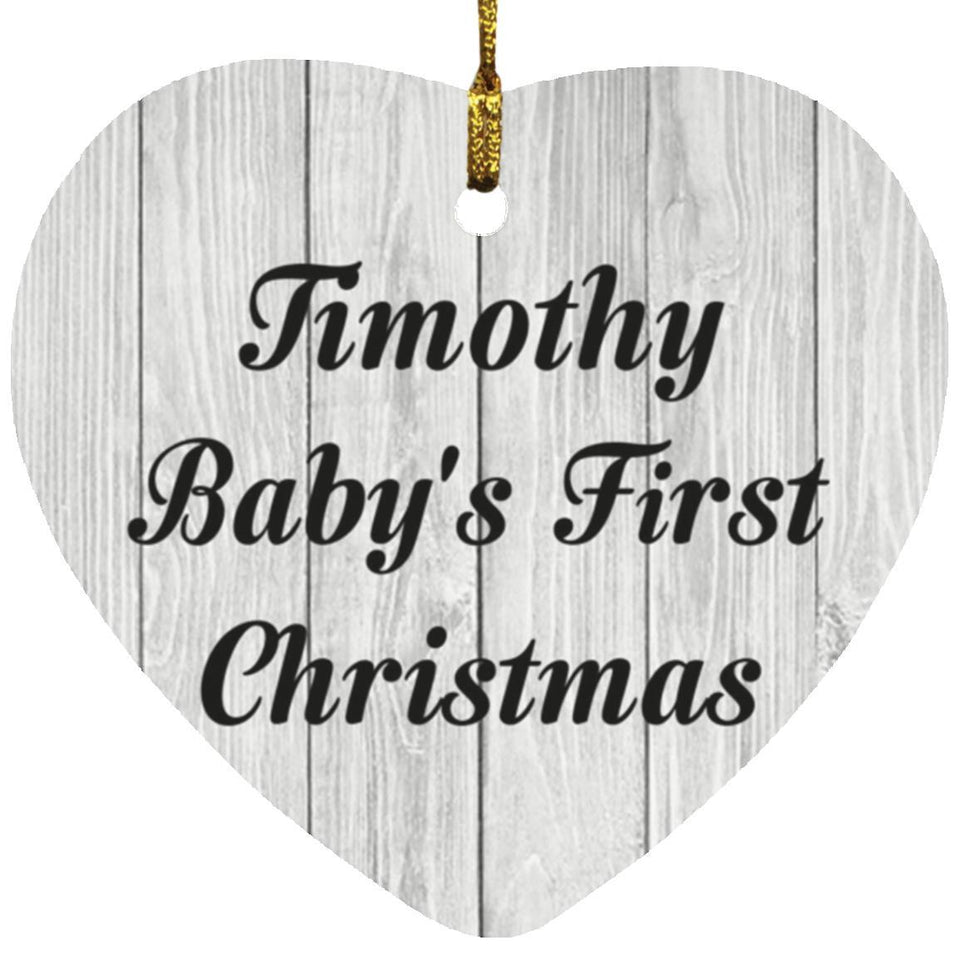 Timothy Baby's First Christmas - Heart Ornament F