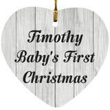 Timothy Baby's First Christmas - Heart Ornament F