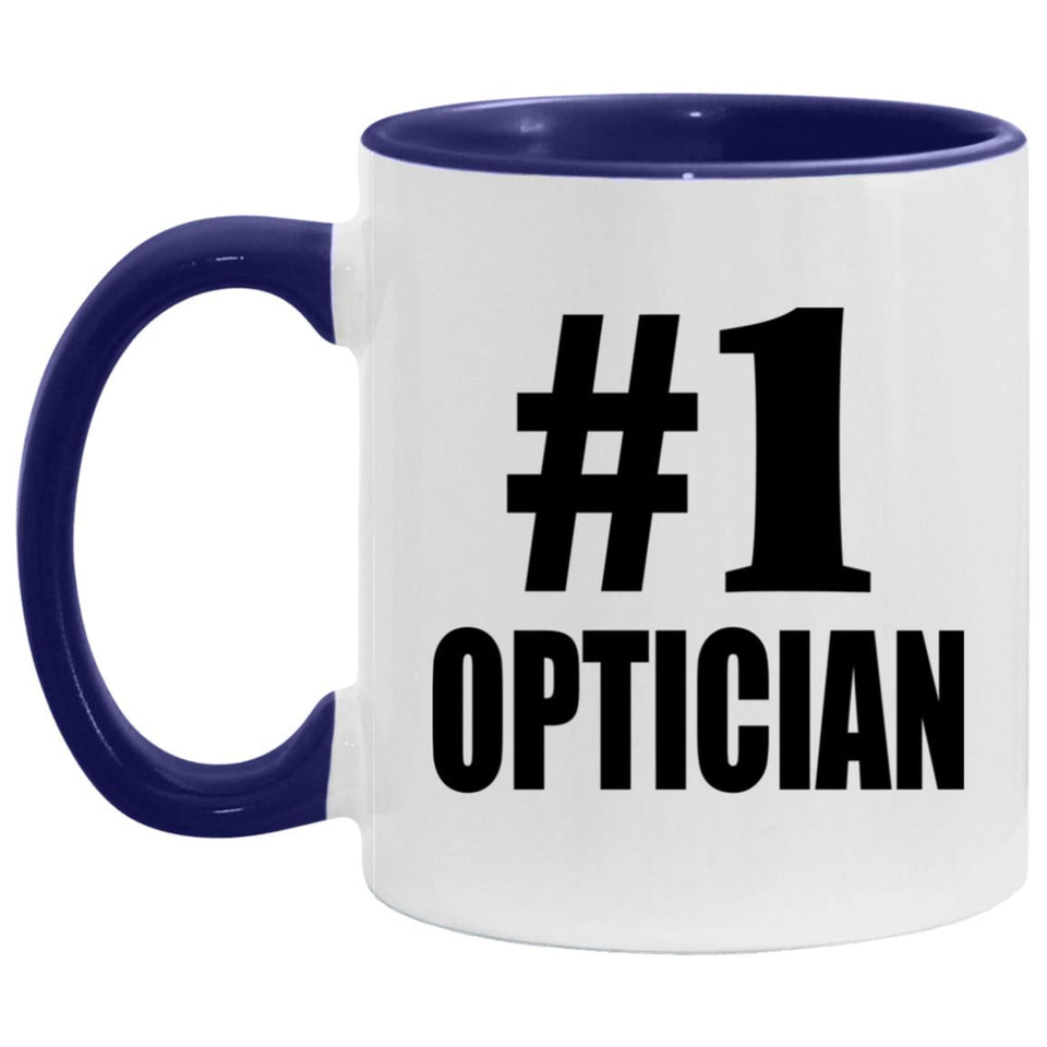 Number One #1 Optician - 11oz Accent Mug Purple