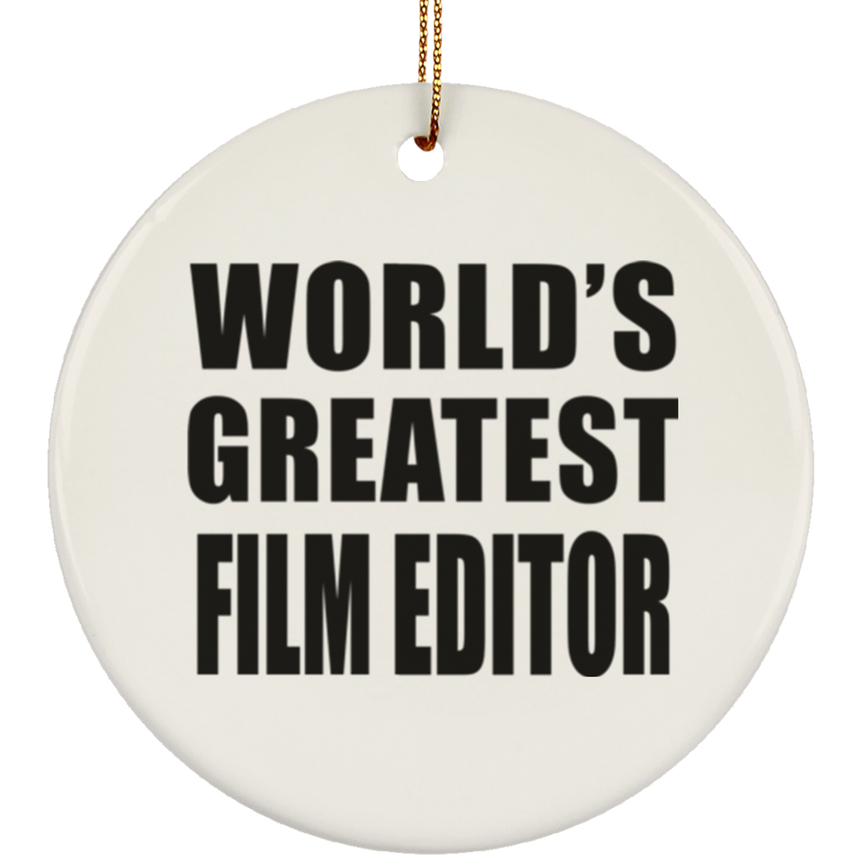 World's Greatest Film Editor - Circle Ornament