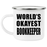 World's Okayest Bookkeeper - 12oz Camping Mug