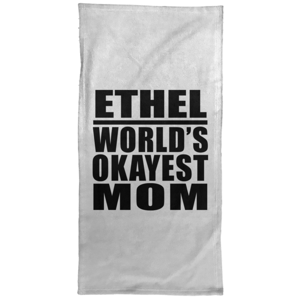 Ethel World's Okayest Mom - Hand Towel