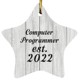 Computer Programmer Established Est. 2022 - Star Ornament F