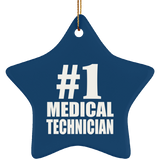 Number One #1 Medical Technician - Star Ornament