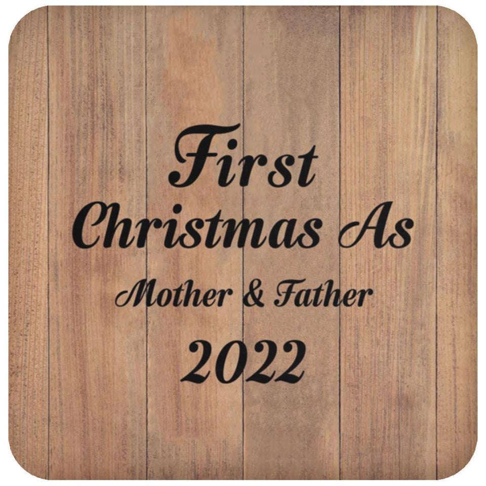 First Christmas As Mother & Father 2022 - Drink Coaster C