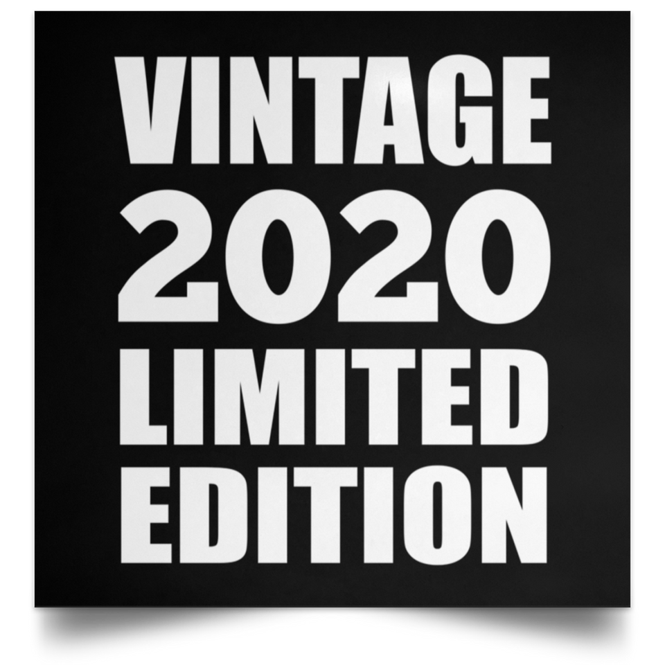 4th Birthday Vintage 2020 Limited Edition - Poster Square