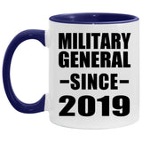 Military General Since 2019 - 11oz Accent Mug Purple