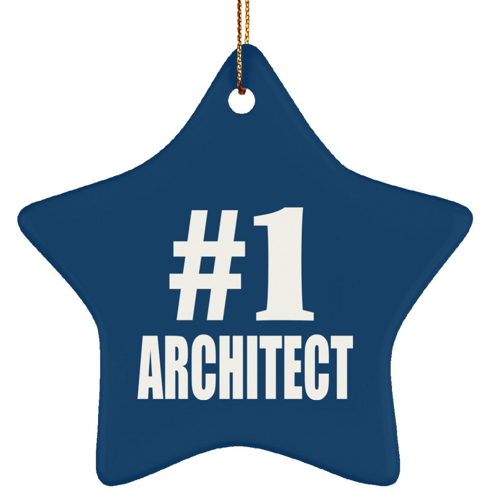 Number One #1 Architect - Star Ornament