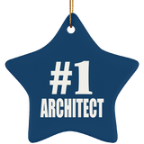 Number One #1 Architect - Star Ornament